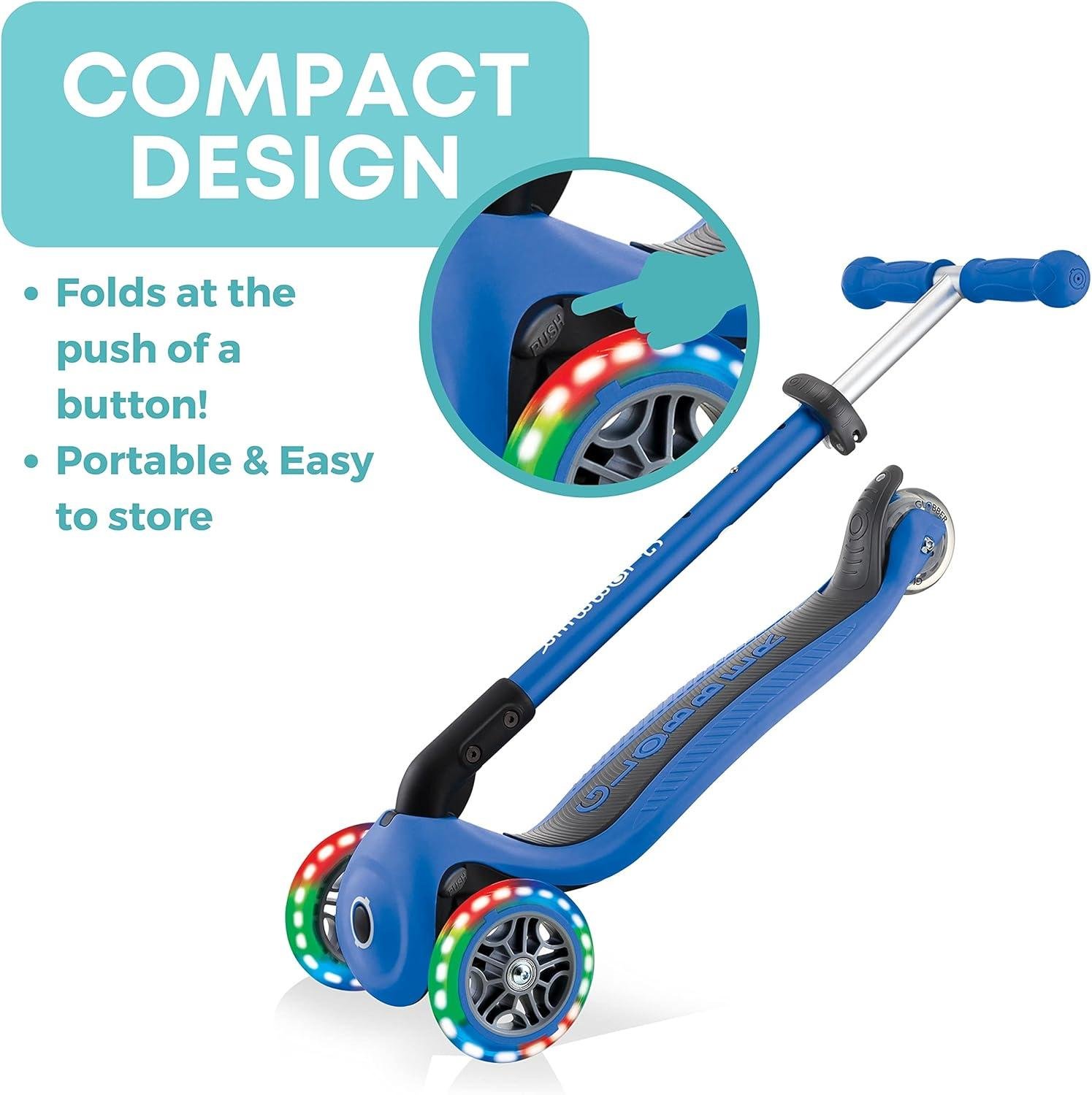 ¡Descubrimos el Globber Primo Foldable con ruedas luminosas!