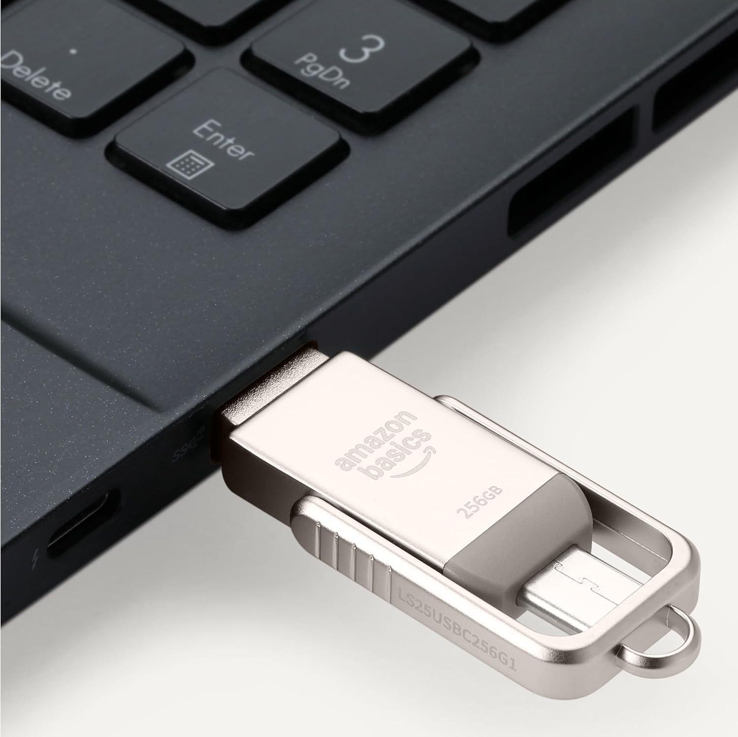 Nuestra opinión sobre la memoria USB dual de Amazon Basics: 256GB eficiente y versátil