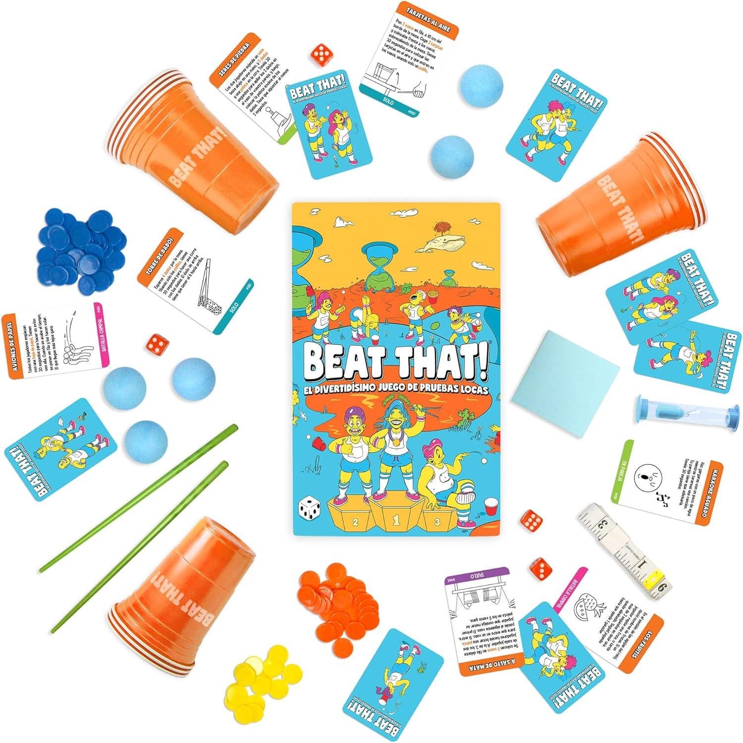 Beat That! Juego de mesa: Diversión loca para toda la familia