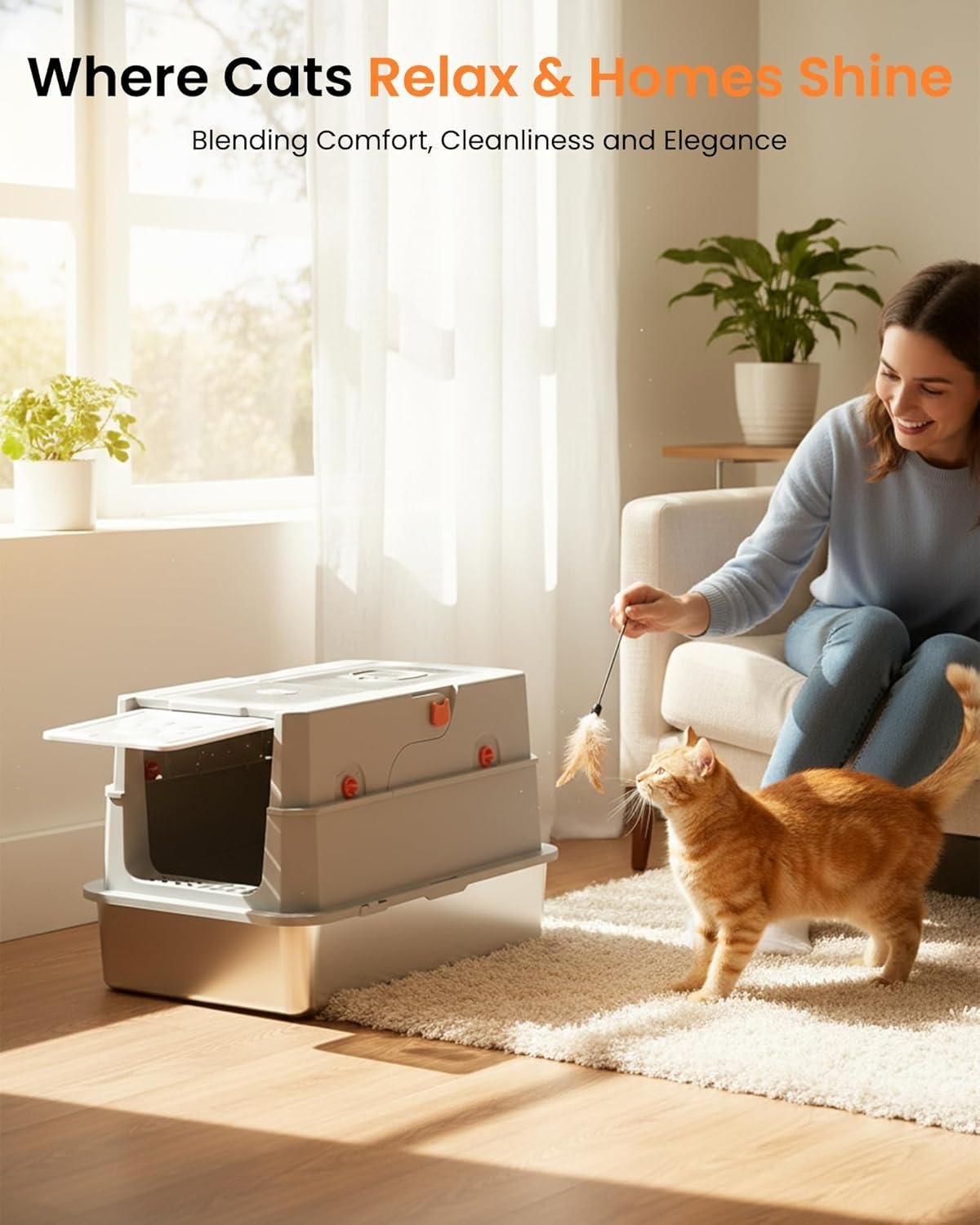 “Nuestra experiencia con la caja de arena cerrada para gatos”